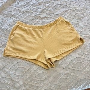 Aerie Sweat Shorts Yellow